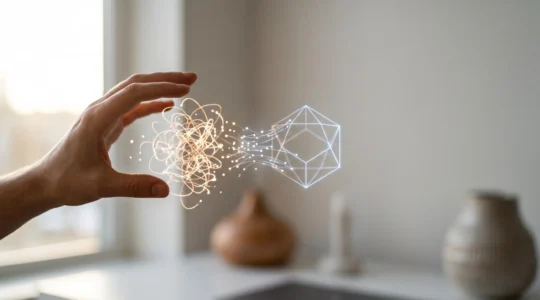 Illustration symbolisant l'évolution du temps de production graphique grâce aux technologies numériques sur deux décennies
